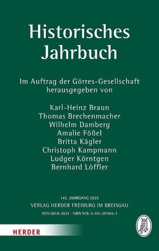 Buchcover und Innenansicht für das Buch: Historisches Jahrbuch 145