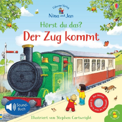 Buchcover und Innenansicht für das Buch: Nina und Jan - Hörst du das? Der Zug kommt