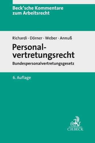 Buchcover und Innenansicht für das Buch: Personalvertretungsrecht