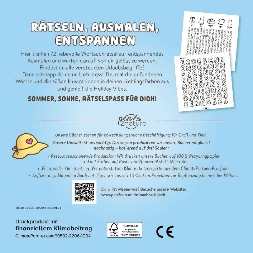 Buchcover und Innenansicht für das Buch: Cozy Word Search Holiday Vibes