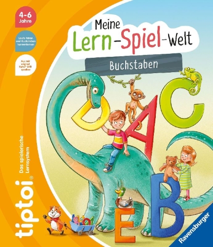 Buchcover und Innenansicht für das Buch: tiptoi® Meine Lern-Spiel-Welt - Buchstaben