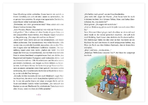 Buchcover und Innenansicht für das Buch: Die Erstkommuniongirls schnappen den Dieb