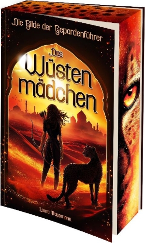 Buchcover und Innenansicht für das Buch: Das Wüstenmädchen - Die Gilde der Gepardenführer