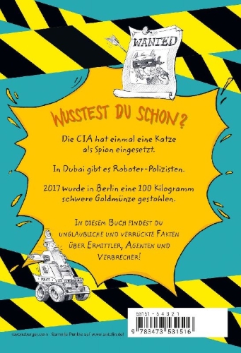 Buchcover und Innenansicht für das Buch: Verrückte Fakten für coole Jungs. Top Secret. Alles über Spione, Detektive und Agenten (Kinderbuch ab 9 Jahre)