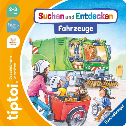 Buchcover und Innenansicht für das Buch: tiptoi® Suchen und Entdecken - Fahrzeuge