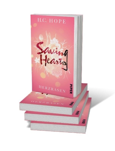 Buchcover und Innenansicht für das Buch: Saving Hearts - Herzrasen