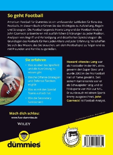 Buchcover und Innenansicht für das Buch: American Football für Dummies