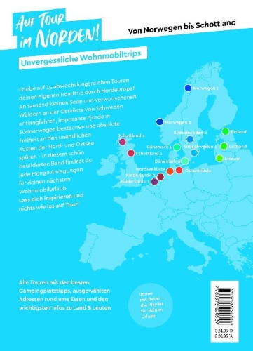 Buchcover und Innenansicht für das Buch: MARCO POLO Bildband Auf Tour im Norden! Unvergessliche Wohnmobiltrips von Norwegen bis Schottland