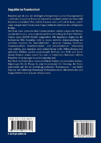 Buchcover und Innenansicht für das Buch: Empathie im Teamkontext