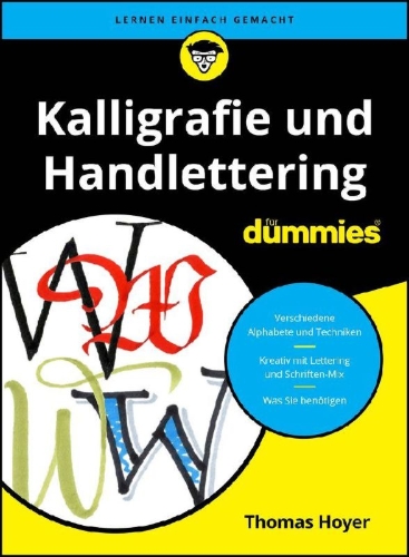 Buchcover und Innenansicht für das Buch: Kalligrafie und Handlettering für Dummies