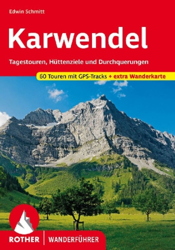 Buchcover und Innenansicht für das Buch: ROTHER Wanderführer Karwendel