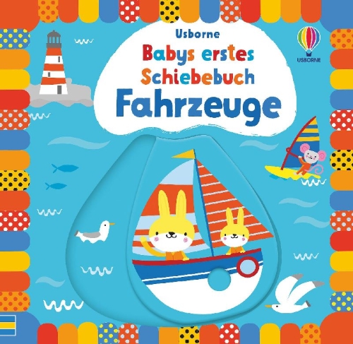 Buchcover und Innenansicht für das Buch: Babys erstes Schiebebuch: Fahrzeuge