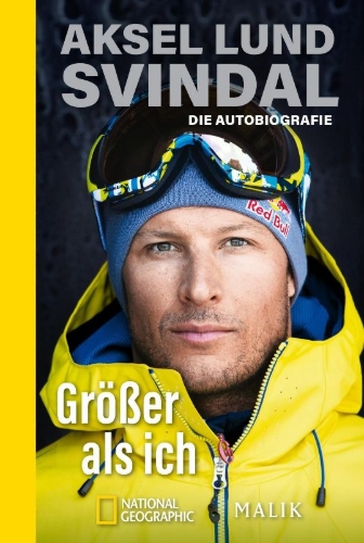 Buchcover und Innenansicht für das Buch: Større enn meg. En selvbiografi