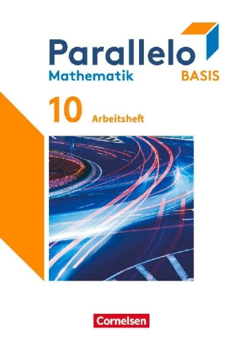 Buchcover und Innenansicht für das Buch: Parallelo 10. Schuljahr - Basis - Arbeitsheft mit Medien und Lösungen