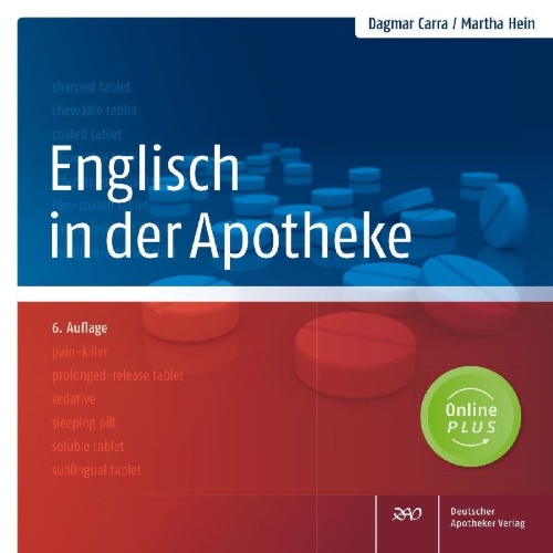 Buchcover und Innenansicht für das Buch: Englisch in der Apotheke