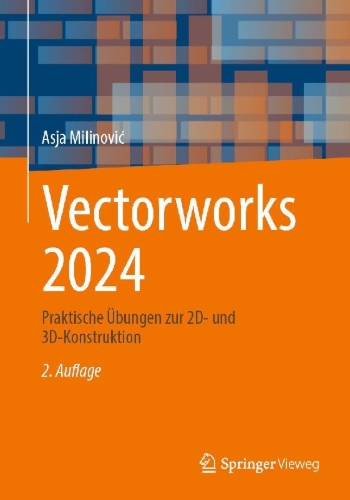 Buchcover und Innenansicht für das Buch: Vectorworks 2024
