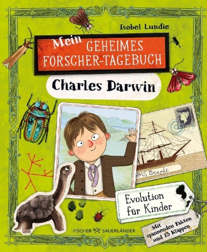 Buchcover und Innenansicht für das Buch: The secret diary of Charles Darwin