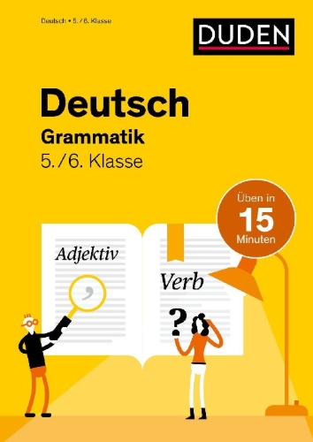 Buchcover und Innenansicht für das Buch: Deutsch in 15 Minuten - Grammatik 5./6. Klasse