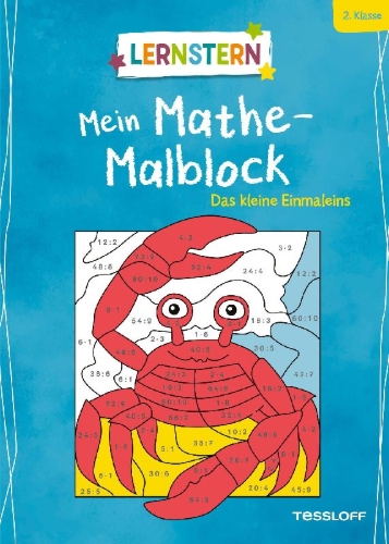 Buchcover und Innenansicht für das Buch: LERNSTERN. Mein Mathe-Malblock. Das kleine Einmaleins