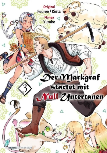 Buchcover und Innenansicht für das Buch: Ryoumin 0-nin Start no Henkyou Ryoushusama