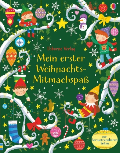 Buchcover und Innenansicht für das Buch: Mein erster Weihnachts-Mitmachspaß