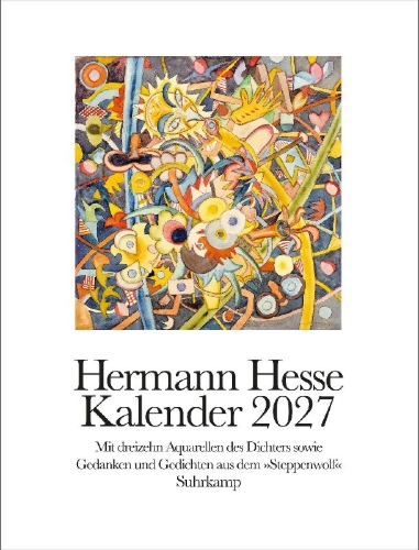 Buchcover und Innenansicht für das Buch: Hermann Hesse Kalender 2027