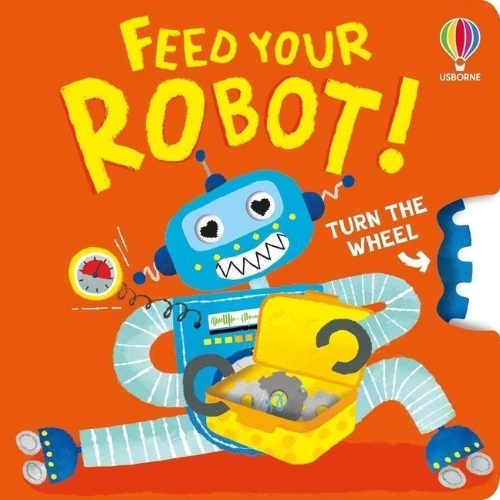 Buchcover und Innenansicht für das Buch: Feed Your Robot