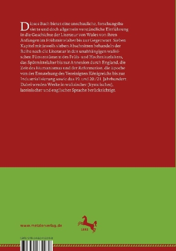 Buchcover und Innenansicht für das Buch: Geschichte der walisischen Literatur