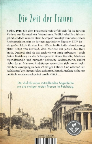 Buchcover und Innenansicht für das Buch: Die Frauen vom Reichstag: Stimmen der Freiheit