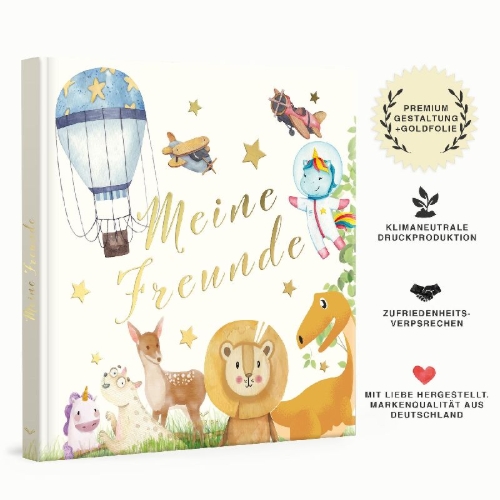 Buchcover und Innenansicht für das Buch: Freundebuch - MEINE FREUNDE