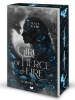Buchcover und Innenansicht für das Buch: Girl of fierce & fire: Glühende Asche | Episch, gefühlvoll und voller Drachenfeuer - das packende Finale der Flammen-Chroniken