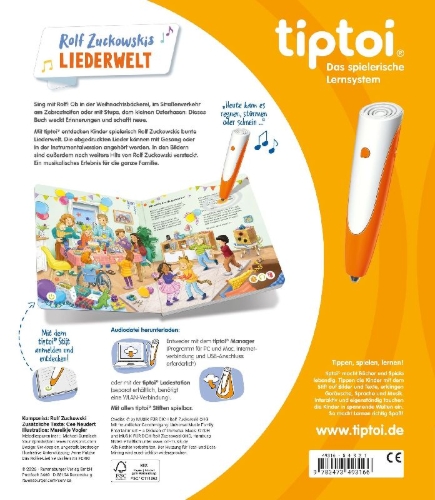 Buchcover und Innenansicht für das Buch: tiptoi® Liederbücher - Rolf Zuckowskis Liederwelt