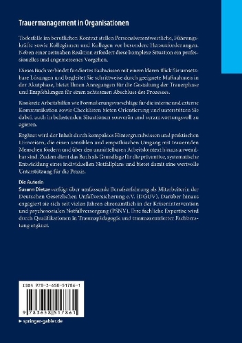 Buchcover und Innenansicht für das Buch: Trauermanagement in Organisationen