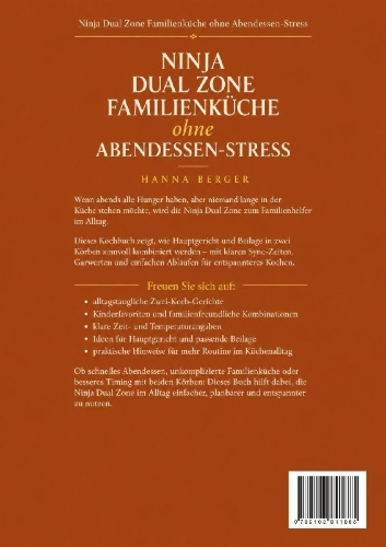 Buchcover und Innenansicht für das Buch: Ninja Dual Zone Familienküche ohne Abendessen-Stress