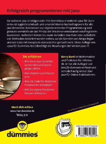 Buchcover und Innenansicht für das Buch: Java für Dummies