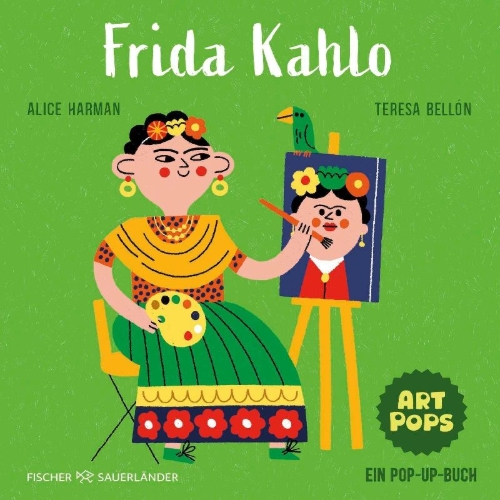 Buchcover und Innenansicht für das Buch: Art Pops: Frida Kahlo