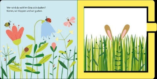 Buchcover und Innenansicht für das Buch: Mein Klapp-Guck-Buch: Welches Tier kennst du hier?