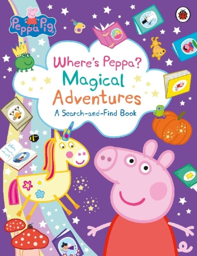 Buchcover und Innenansicht für das Buch: Peppa Pig: Where's Peppa? Magical Adventures: A Search-and-Find Book