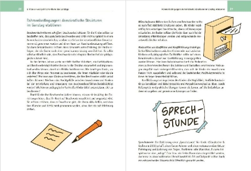 Buchcover und Innenansicht für das Buch: Demokratiebildung in der Ganztagsschule