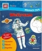 Buchcover und Innenansicht für das Buch: WAS IST WAS Junior Mitmach-Heft Weltraum