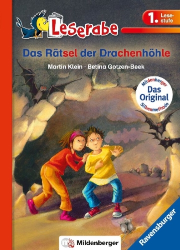 Buchcover und Innenansicht für das Buch: Das Rätsel der Drachenhöhle - Leserabe 1. Klasse - Erstlesebuch für Kinder ab 6 Jahren