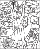Buchcover und Innenansicht für das Buch: Mein Farbenzauber-Malbuch: Dinosaurier