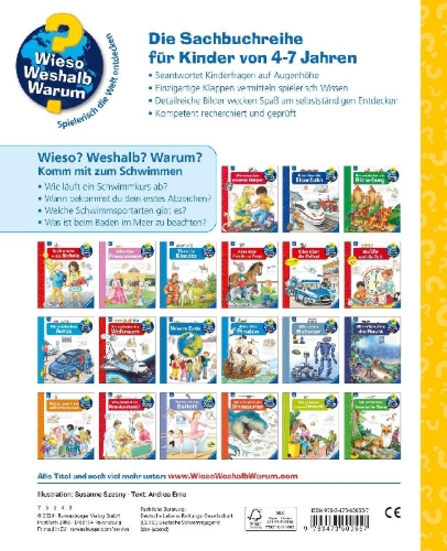 Buchcover und Innenansicht für das Buch: Wieso? Weshalb? Warum? Band 26 - Komm mit zum Schwimmen