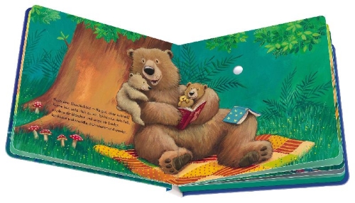Buchcover und Innenansicht für das Buch: Play+ Mein Geschichten-Buch Schlaf schön! - ab 2 Jahre