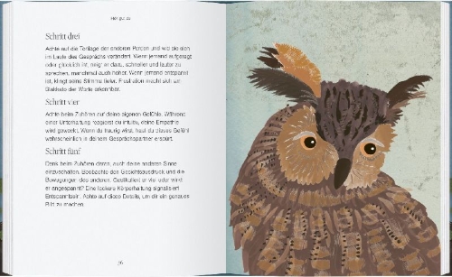 Buchcover und Innenansicht für das Buch: Be more owl