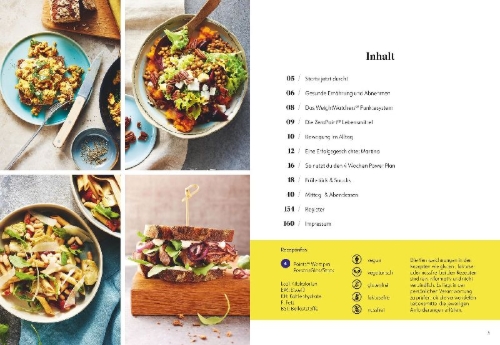 Buchcover und Innenansicht für das Buch: Weight Watchers - der neue 4 Wochen Powerplan