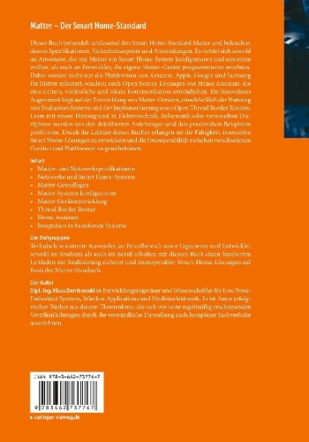 Buchcover und Innenansicht für das Buch: Matter - Der Smart Home-Standard