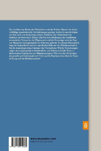 Buchcover und Innenansicht für das Buch: Das Mittelmeer und die deutsche Literatur der Vormoderne