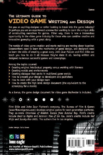 Buchcover und Innenansicht für das Buch: The Ultimate Guide to Video Game Writing and Design