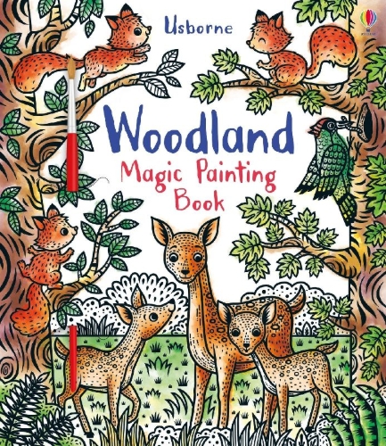 Buchcover und Innenansicht für das Buch: Woodland Magic Painting Book